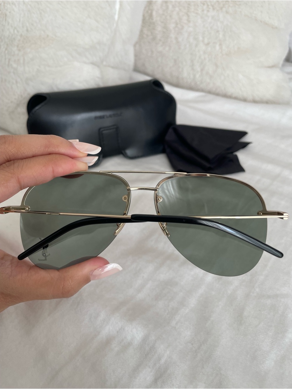 Saint Laurent Monogram 59MM Aviator Sunglasses - Picture 14 of 16
